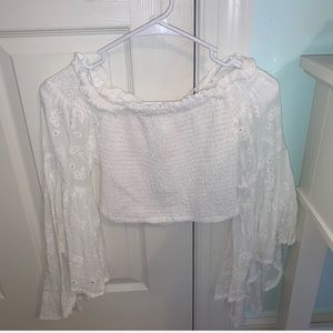 Cropped White Long Sleeve